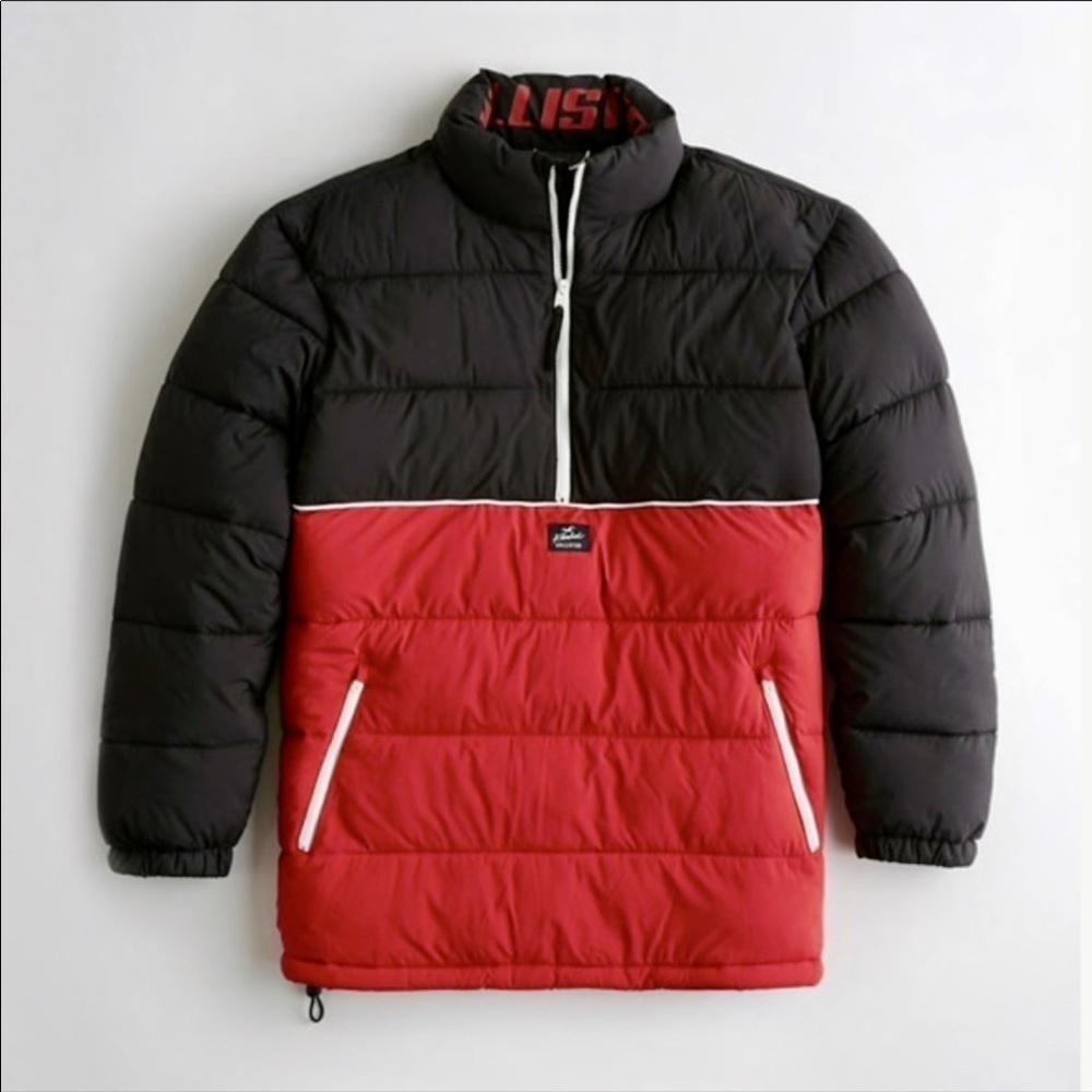 NWT Hollister Khalid Half Zip Puffer Jacket